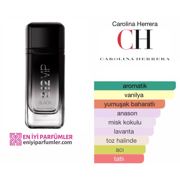 Carolina Herrera 212 Vip Black EDT 100 ML Erkek Parfüm - Görsel 2
